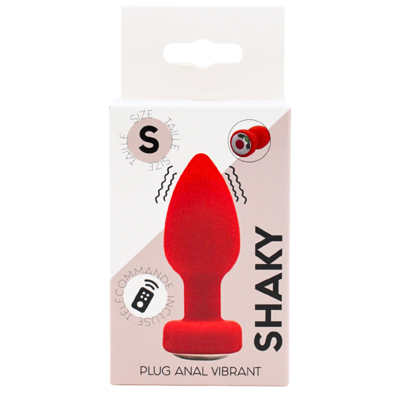 Plug Anal Vibrant Shaky Télécommandé-Rouge- Coeur Ardent – Image 2