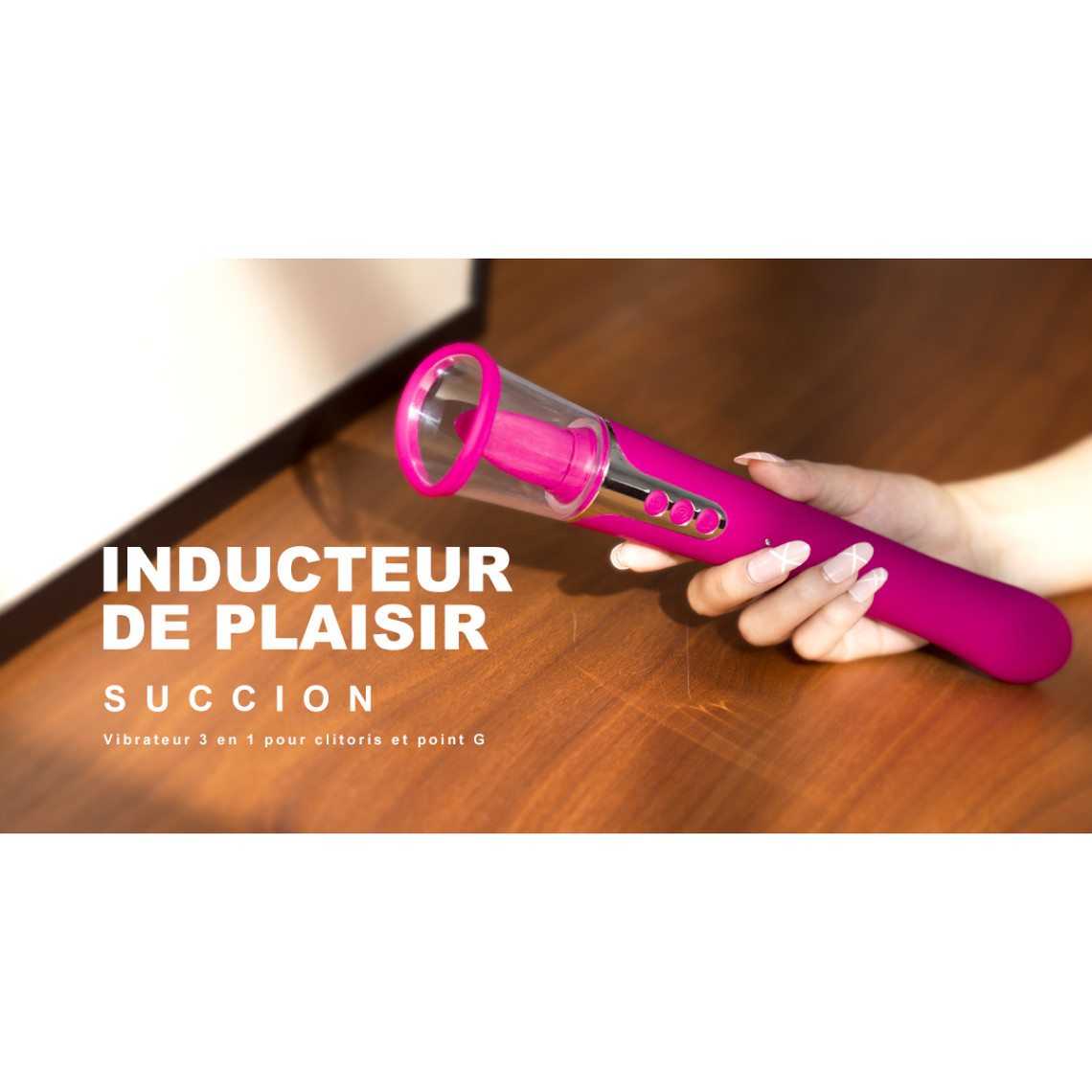 Succion - Vibromasseur 3 en 1 vibrant, léchant et Aspirant-Honey Play box – Image 5