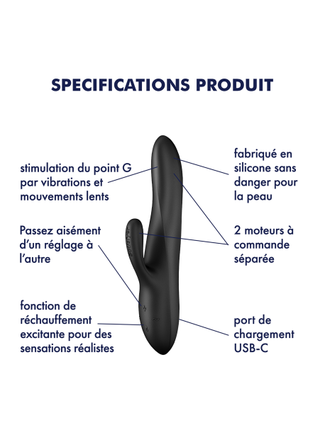 Vibromasseur Rabbit Heat Flex 3-Satisfyer – Image 3