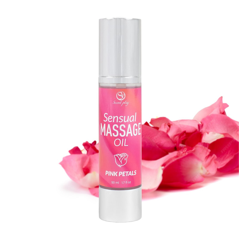 Huile de massage sensuelle-Pétales de roses -50 ml