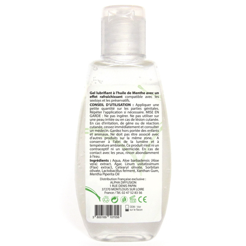 Lubrifiant à base d'eau 100% naturel- Menthe poivrée -90 ml – Image 2