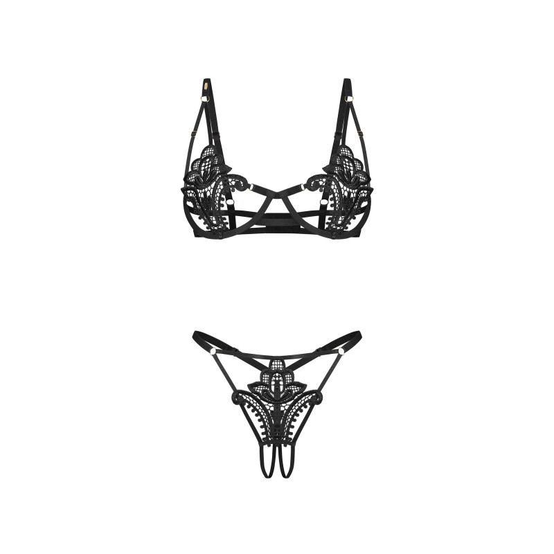 Luise Sublim ensemble ouvert 2 pièces - Noir-Obsessive – Image 4